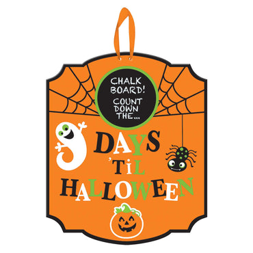 Halloween Sign With Chalkboard Decorations - Party Centre
