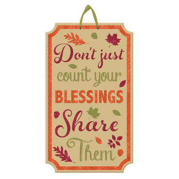 Fall Words Large Glitter Sign Decorations - Party Centre