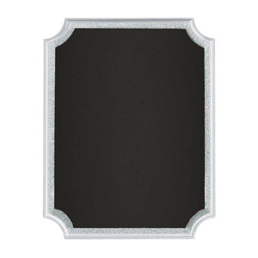 Silver Easel  Glitter Chalkboard Sign 9in x 7in Decorations - Party Centre