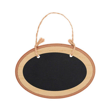 Natural Oval Mini Glitter Chalkboard Sign 2.75in x 4in Decorations - Party Centre