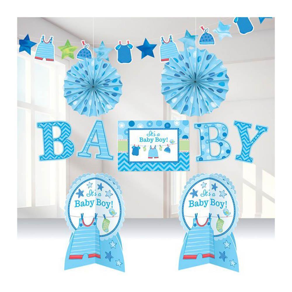 Shower With Love Boy Room Decorating Kit Decorations - Party Centre