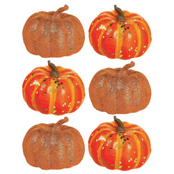 Pumpkin Mini Glitter Foam Bag 6pcs