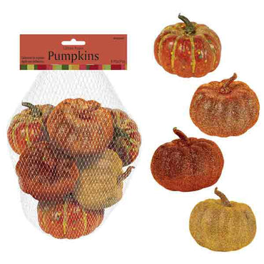 Pumpkin Mini Glitter Foam Bag 6pcs