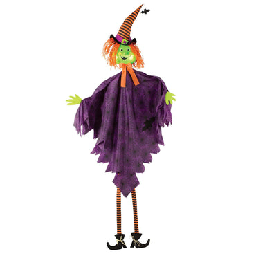 Hanging Embellished Fabric Witch 7ft Decorations - Party Centre