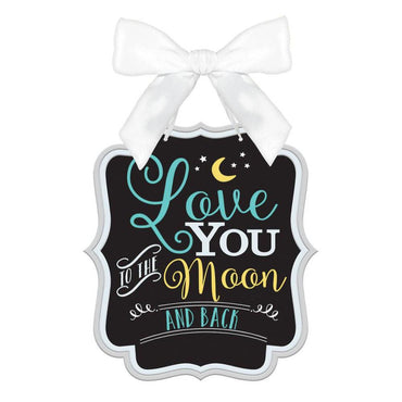 Baby Shower Sign - Ribbon Bow Hanger - Neutral Decorations - Party Centre