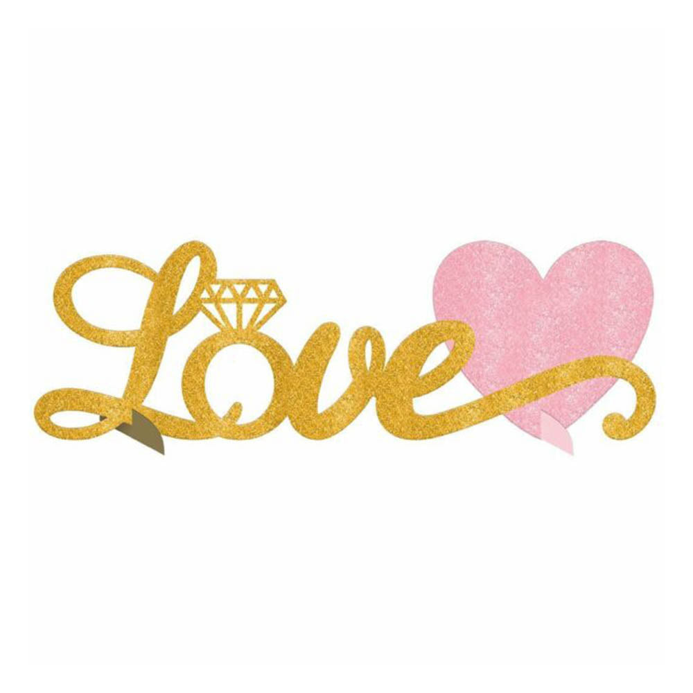 Love Glitter Stand Up Table Decoration Decorations - Party Centre