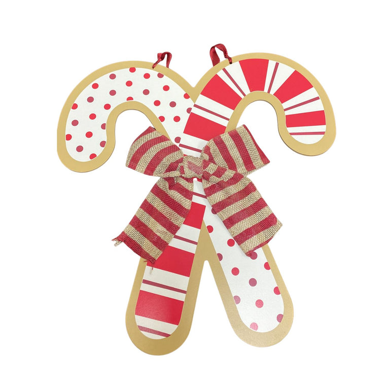 Holiday Medium Sign With Burlap Bow