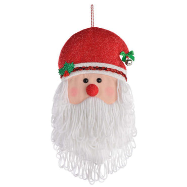 Santa Head Door Plush Hanger Decorations - Party Centre
