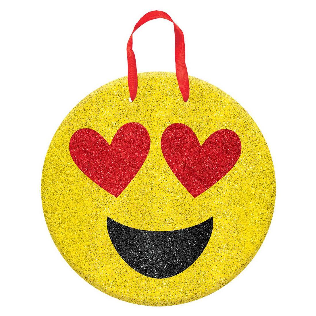 Valentine Emoji Glitter Sign Decorations - Party Centre