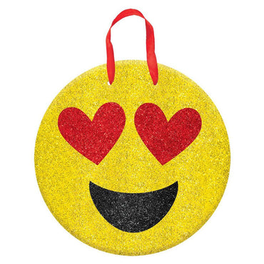 Valentine Emoji Glitter Sign Decorations - Party Centre