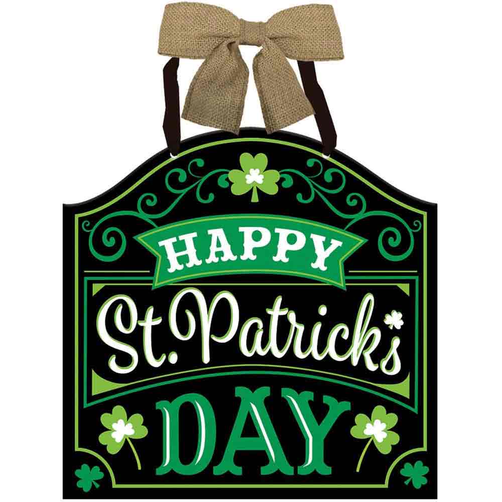 St. Patrick's Day Irish MDF Sign w/ Bow