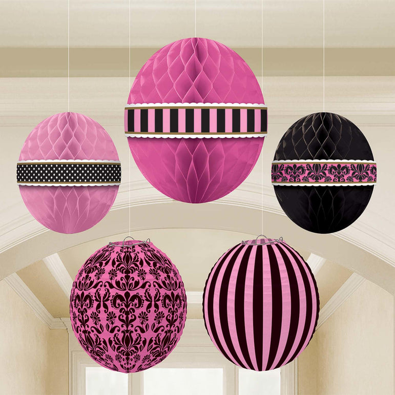 A Day In Paris Hanging Decoration 5pcs