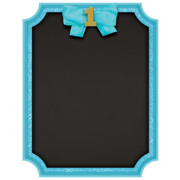 1st Birthday Boy Easel Glitter Sign Decoration