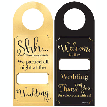 "Wedding Do Not Disturb" Paper Door Hanger 12pcs Decorations - Party Centre