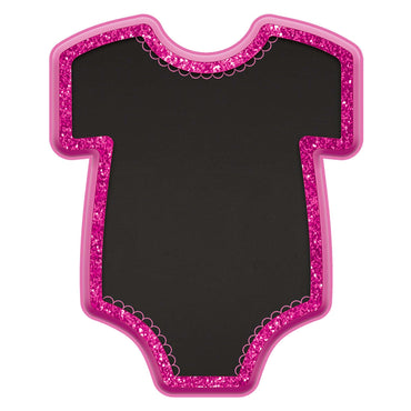 Baby Girl Pink Bodysuit Glitter Easel