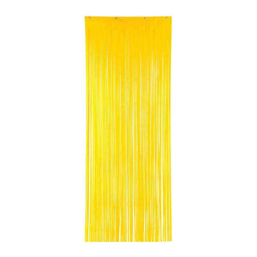 Yellow Sunshine Metallic Curtain 8ft Decorations - Party Centre