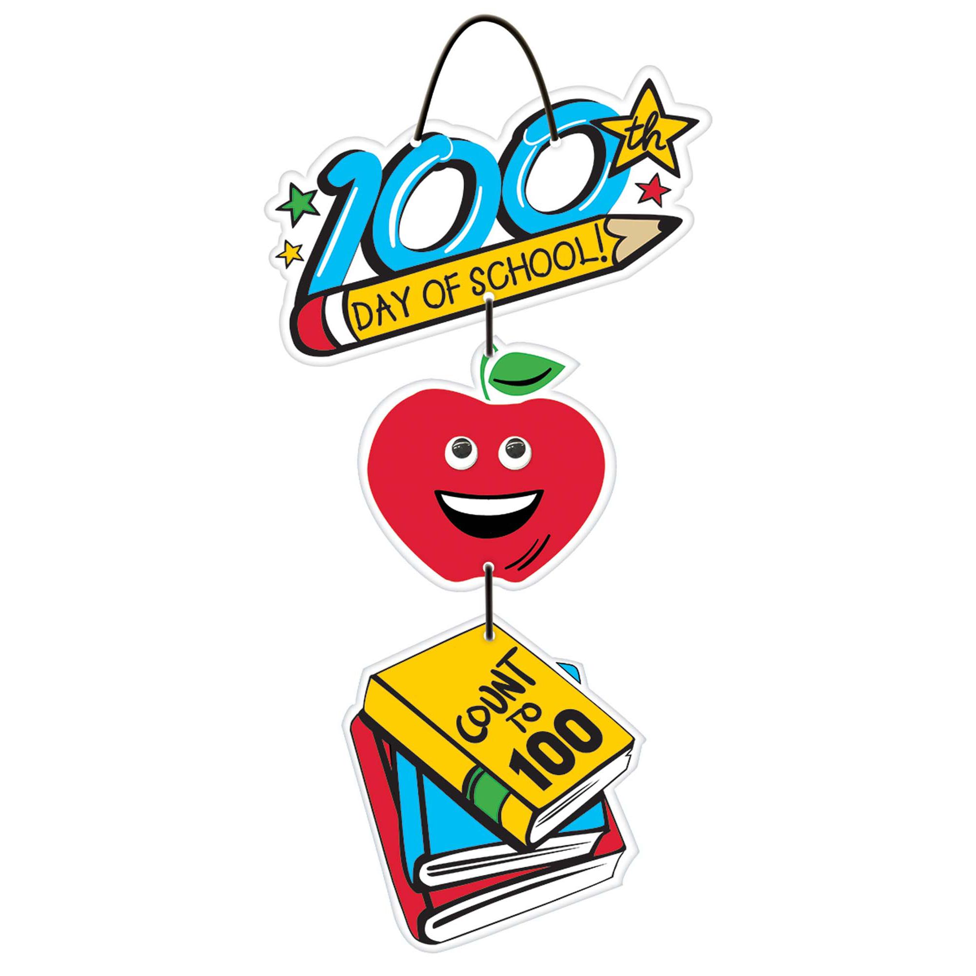 100th Day Of School Hanging Sign Decoration Decorations - Party Centre