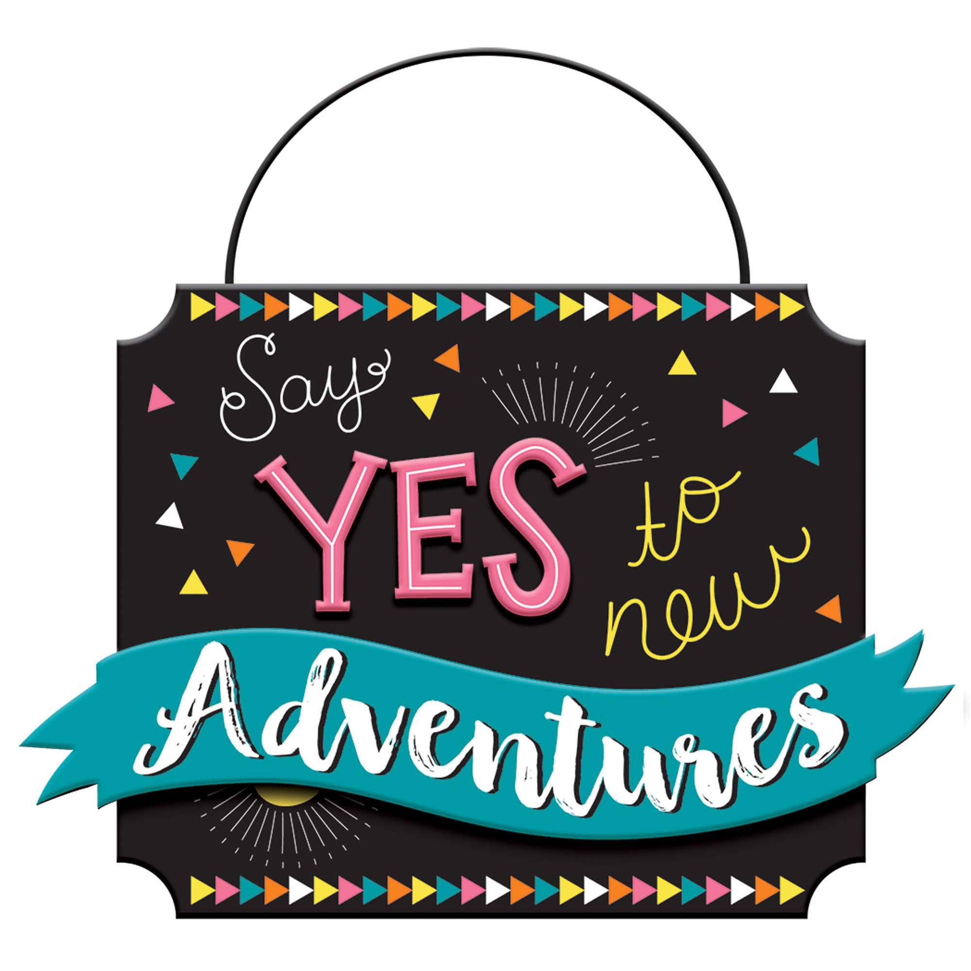 Grad Say Yes To New Adventures Mini Message Decorations - Party Centre