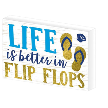 Beach Standing Plaque With Glitter Decorations - Party Centre