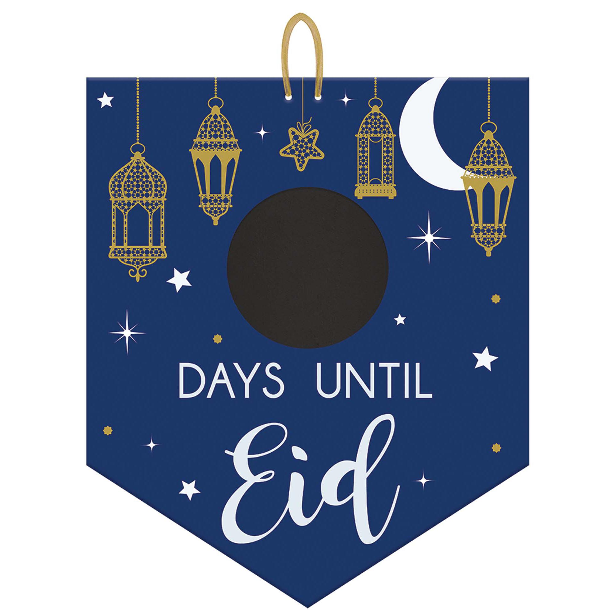 Eid Celebration Countdown Chalkboard Sign Decorations - Party Centre