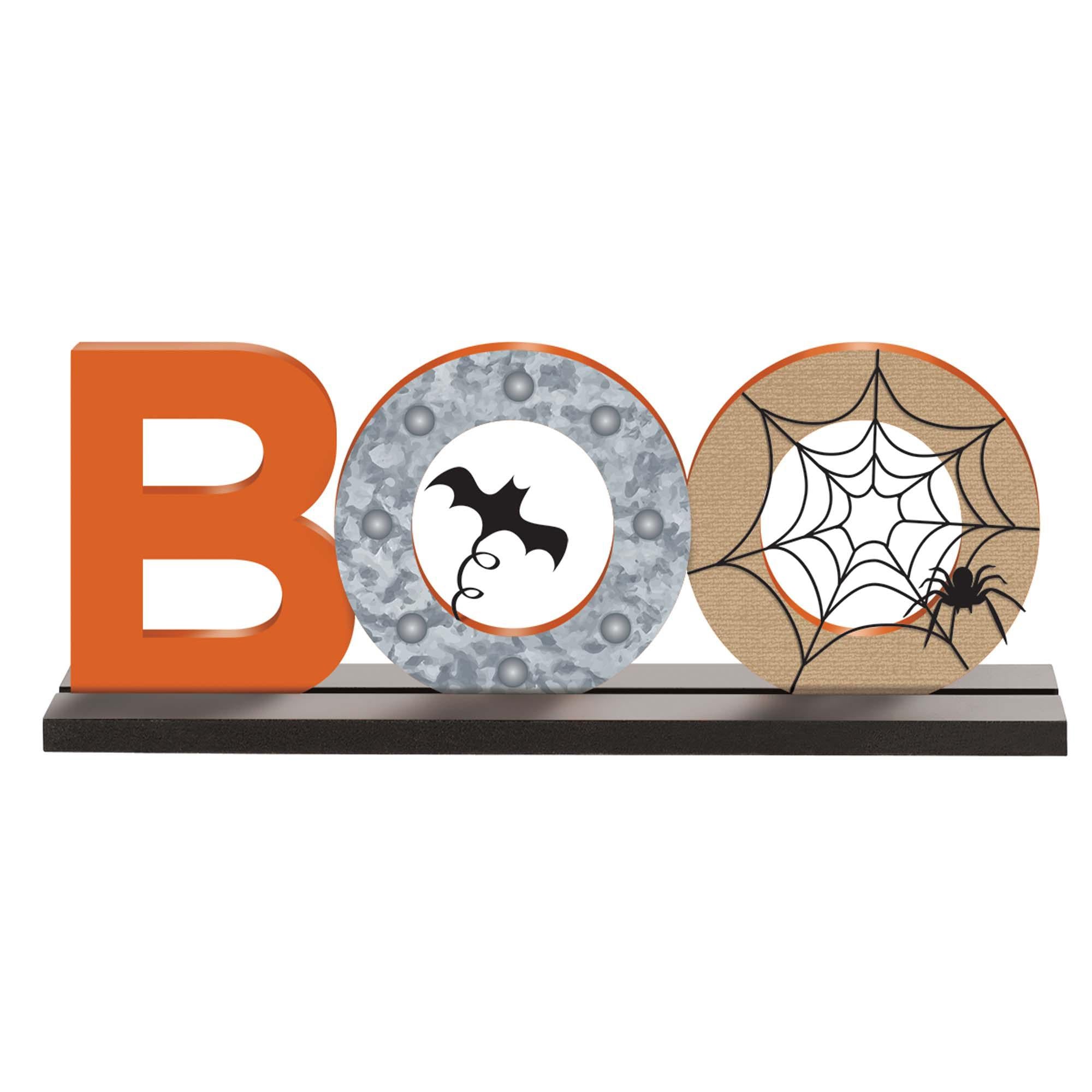 Boo Standing Base Sign Decoration Decorations - Party Centre