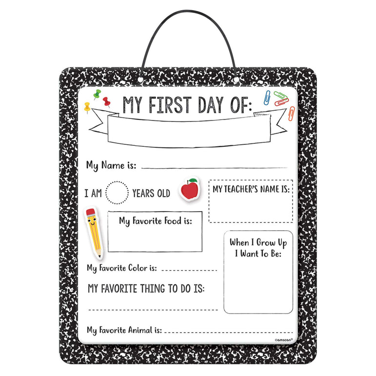 My First Day Of School Photo Prop Party Accessories - Party Centre