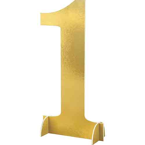 Number 1 Large Foil Standing Decoration