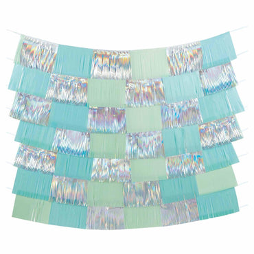 Shimmering Party Fringe Iridsecent Foil Backdrop Decorations - Party Centre