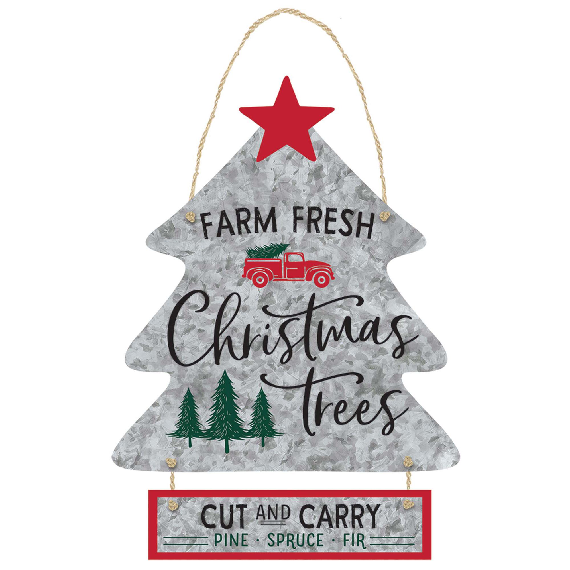 Farm Fresh Christmas Trees Hanging Decoration Decorations - Party Centre
