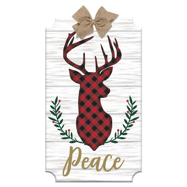 Peace Deer Head Large Easel Decorations - Party Centre