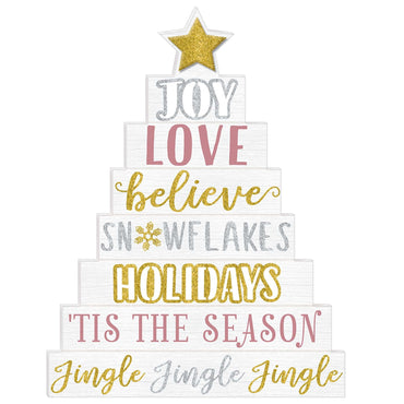 Tree With Words Large Easel Decorations - Party Centre