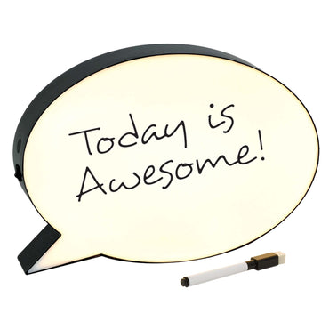 Signs Of The Times Word Bubble With LED Light & Pen Decorations - Party Centre