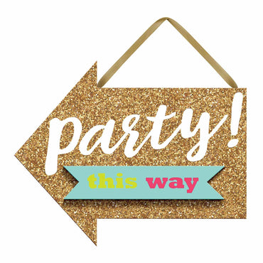 Signs Of The Times Party! Mini Hanging Message Decorations - Party Centre