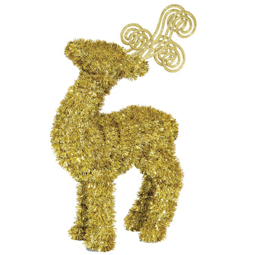 Deer Gold 3d Tinsel Decorations - Party Centre