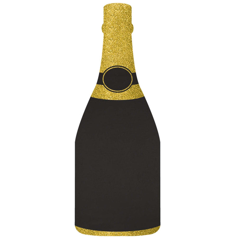 New Year Chalkboard Bottle Easel Decorations - Party Centre