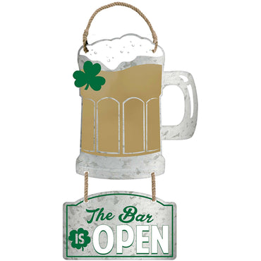 St Patricks Hanging Sign Metal Rope Decorations - Party Centre