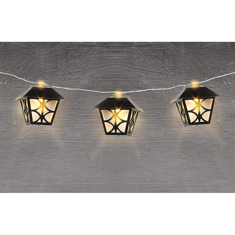 Black Lantern LED String Lights Decoration