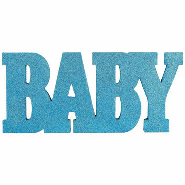 Oh Baby! Boy Standing Glitter Sign Decorations - Party Centre