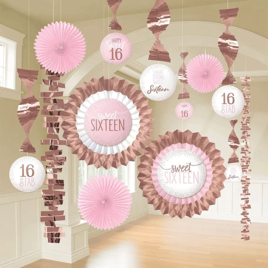 Sixteen Blush Hanging Decorating Kit H-S Paper Foil