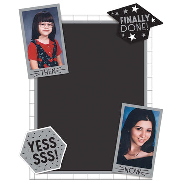 Grad Grid Chalkborad Easel With Photo Holder Decorations - Party Centre