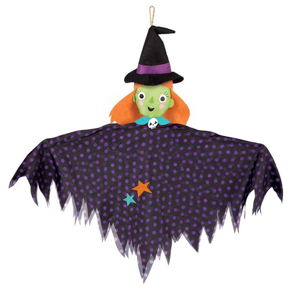 Hanging Fabric Witch 24in Decorations - Party Centre