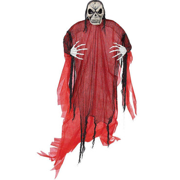 Reaper Red Fabric & Plastic Hanging Prop 7ft Decorations - Party Centre