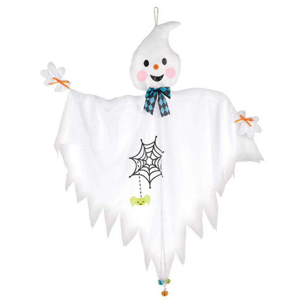 Hanging Ghost Fabric Decoration 48in Decorations - Party Centre
