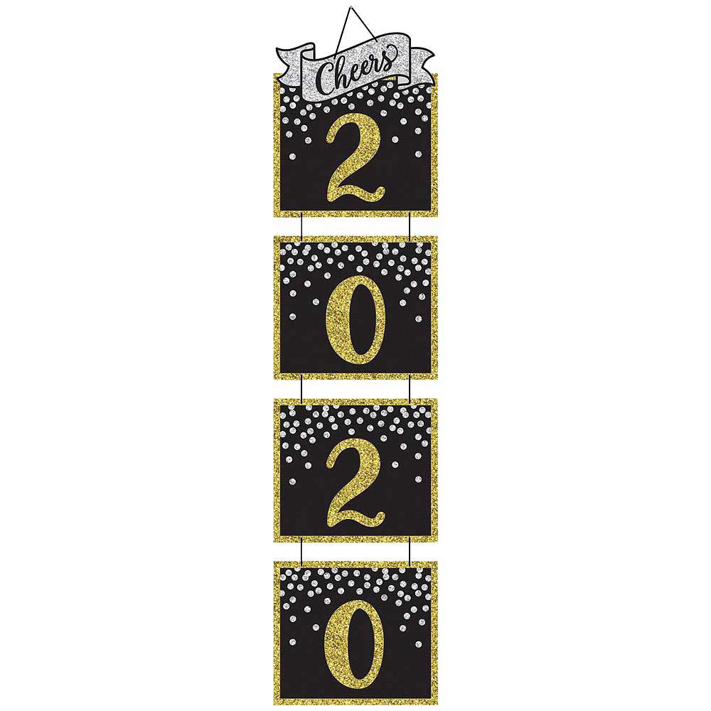 2020 New Year Hanging Decoration 64.6in x 15.4in Decorations - Party Centre