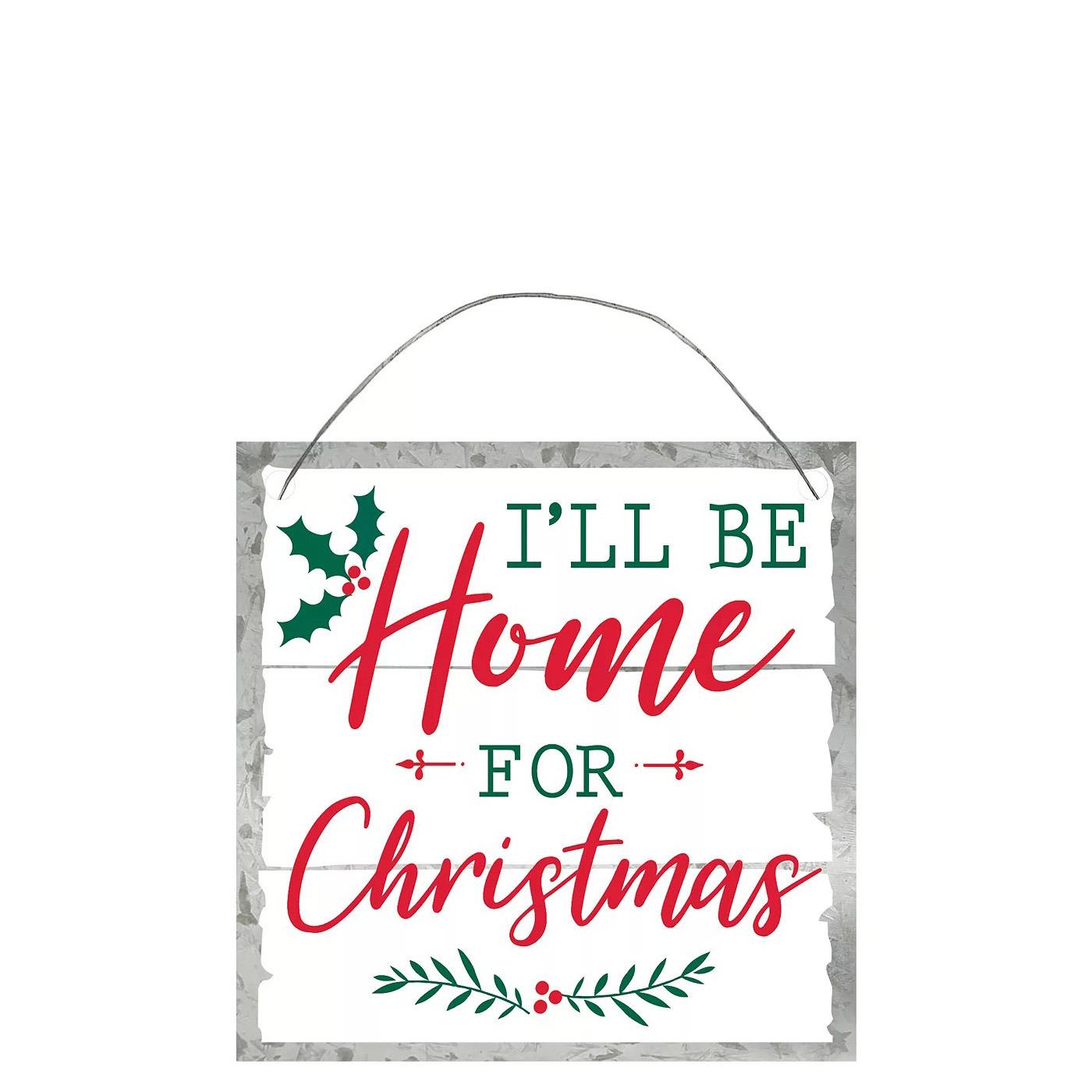 I'll Be Home for Christmas Small Sign Decorations - Party Centre