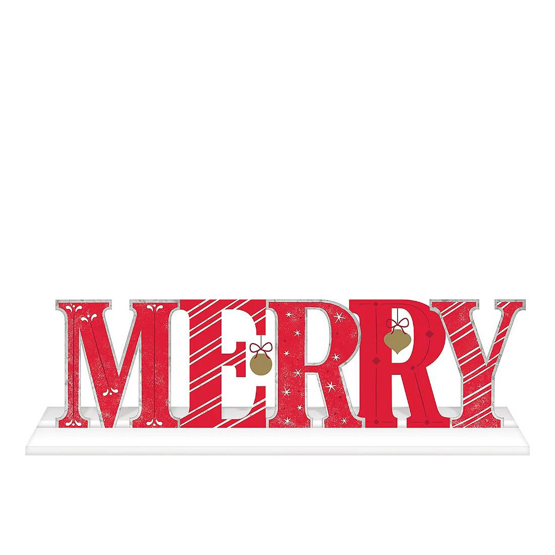 Merry Deluxe Standing Sign Decoration Decorations - Party Centre
