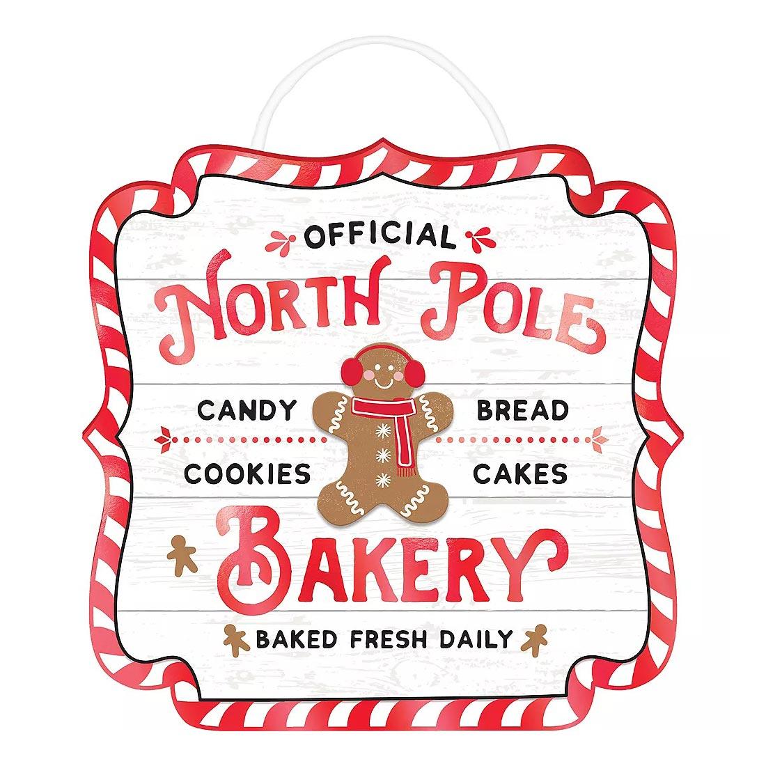 North Pole Bake Shop Team Sign Decoration Decorations - Party Centre