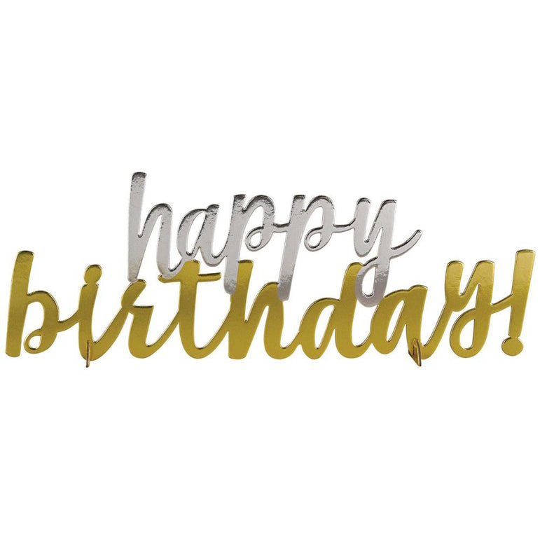 Silver & Gold Foil Table Centerpiece Decorations - Party Centre