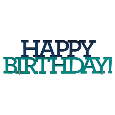 Birthday Accessories Blues Centerpiece Foil Board