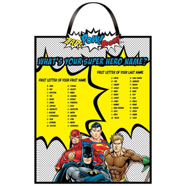 Justice League Heroes Unite Name Sign